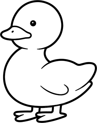 小鸭子简笔画