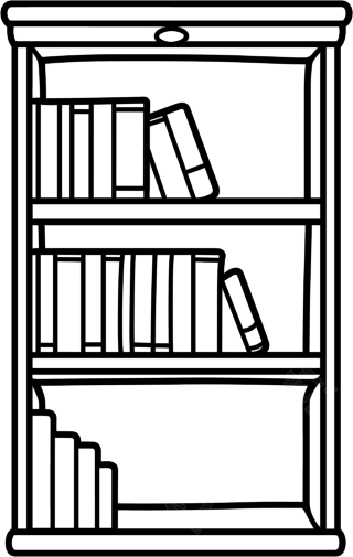 书橱设计图插画
