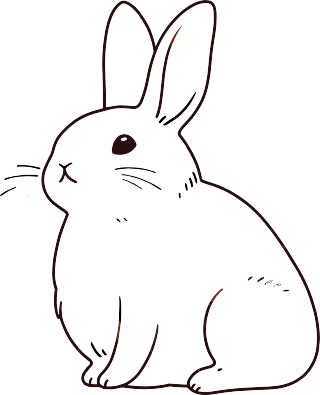 小白兔简笔画