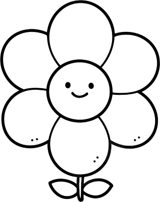 简笔画花