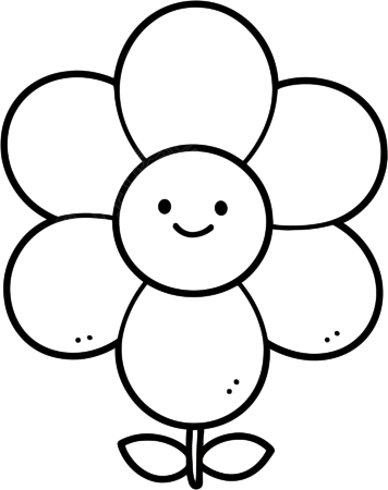 简笔画花