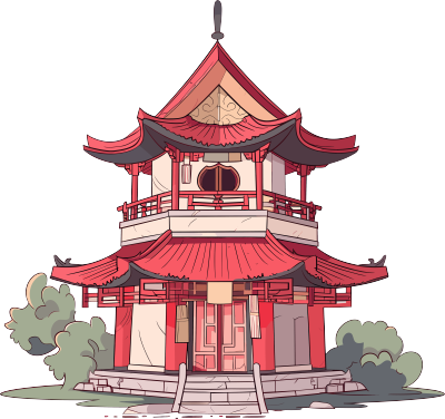 国风阁楼古典建筑元素