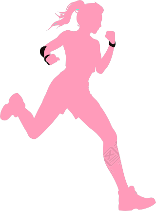 运动女生剪影创意设计素材