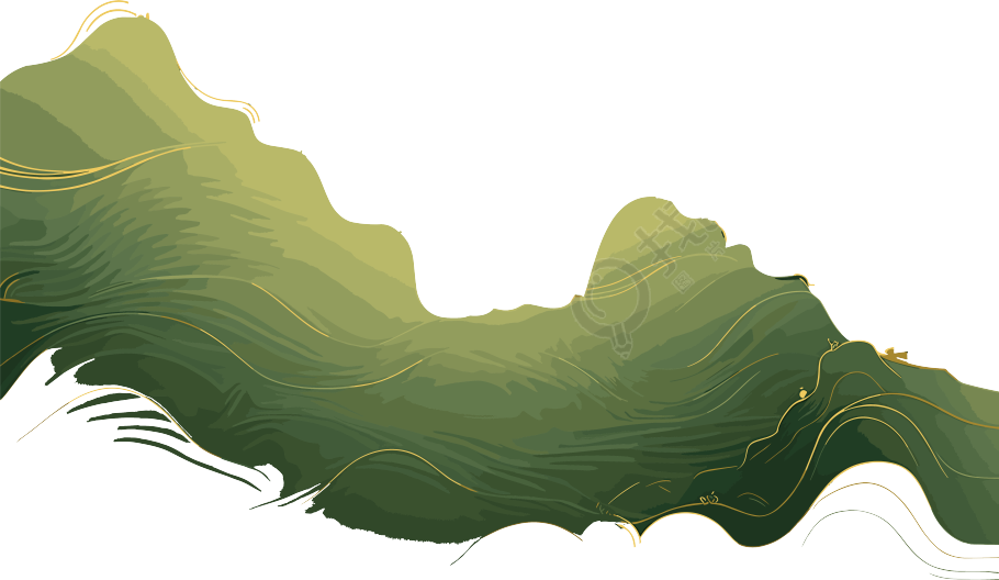 国潮风山脉商用插画