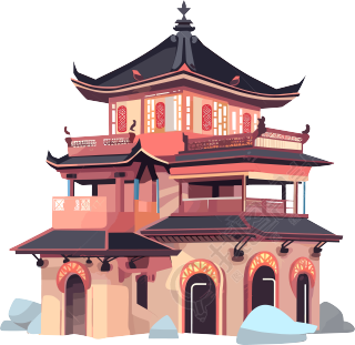国风阁楼商用设计元素