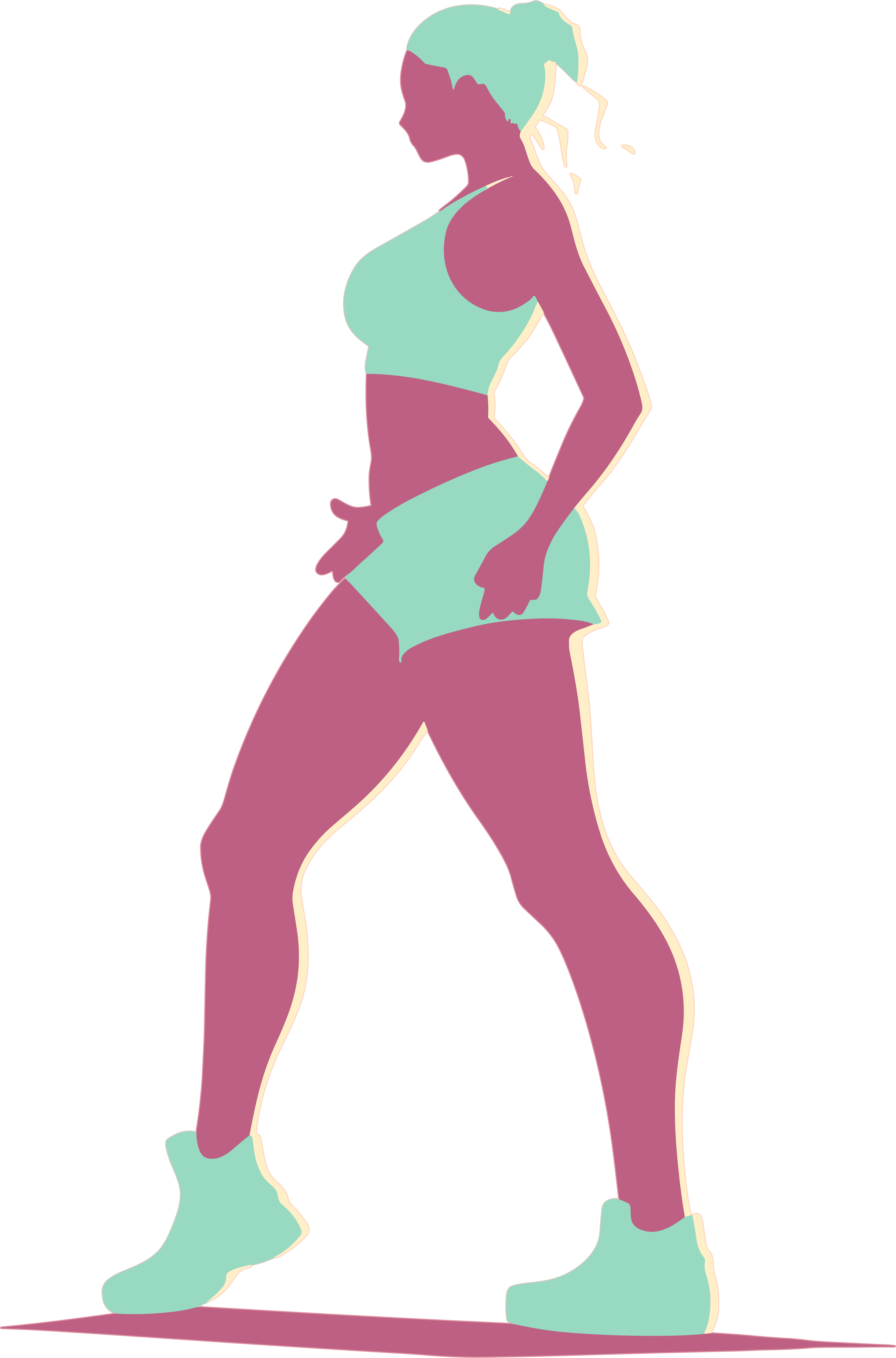 运动女生剪影创意设计插图