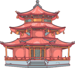 国风阁楼高清图形素材