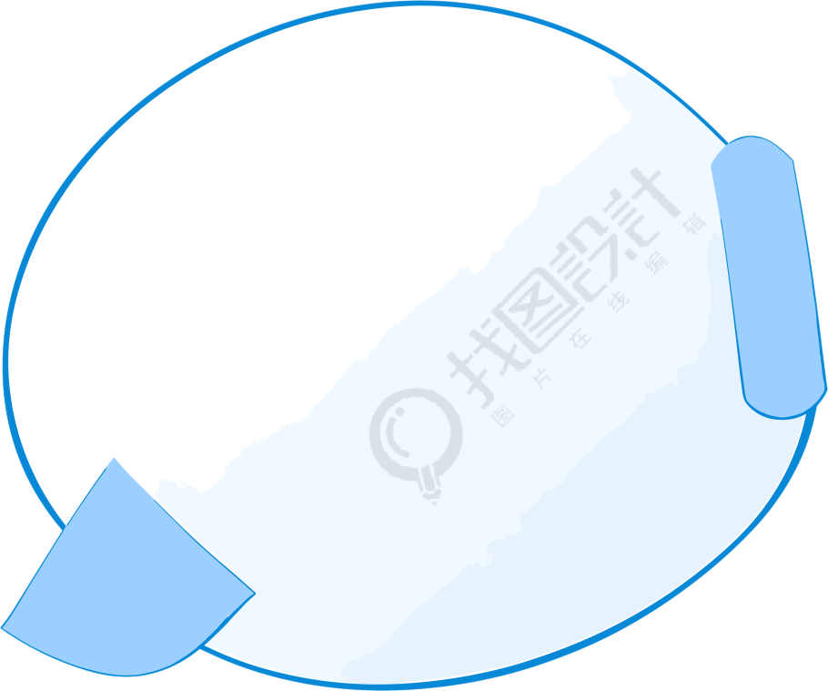 蓝色对话框高清图形素材