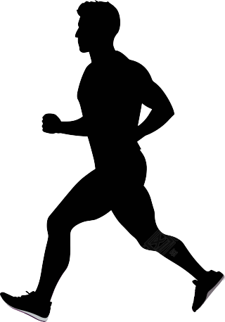 运动男生剪影插画