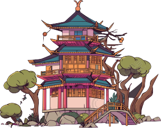 国风阁楼插图