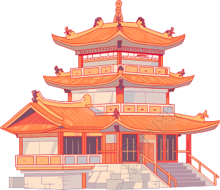 国风阁楼可商用素材