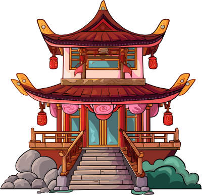 国风阁楼创意设计元素