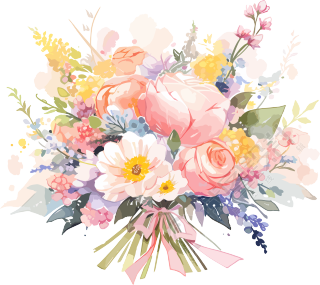 水彩花卉美感插图