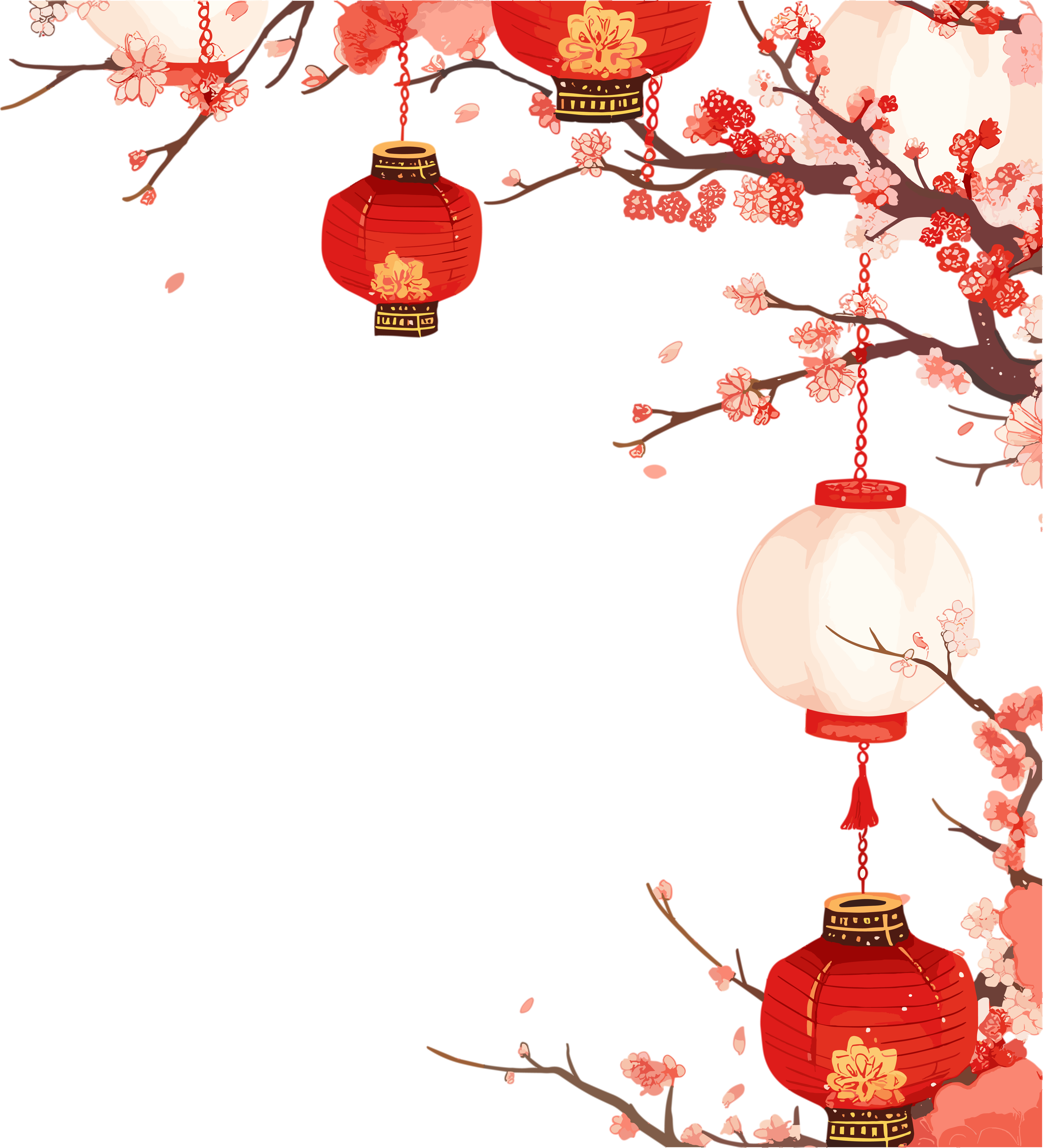 新年灯笼边框高清图形素材