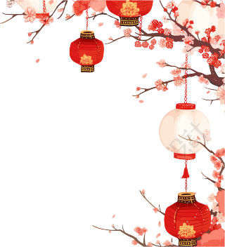 新年灯笼边框高清图形素材