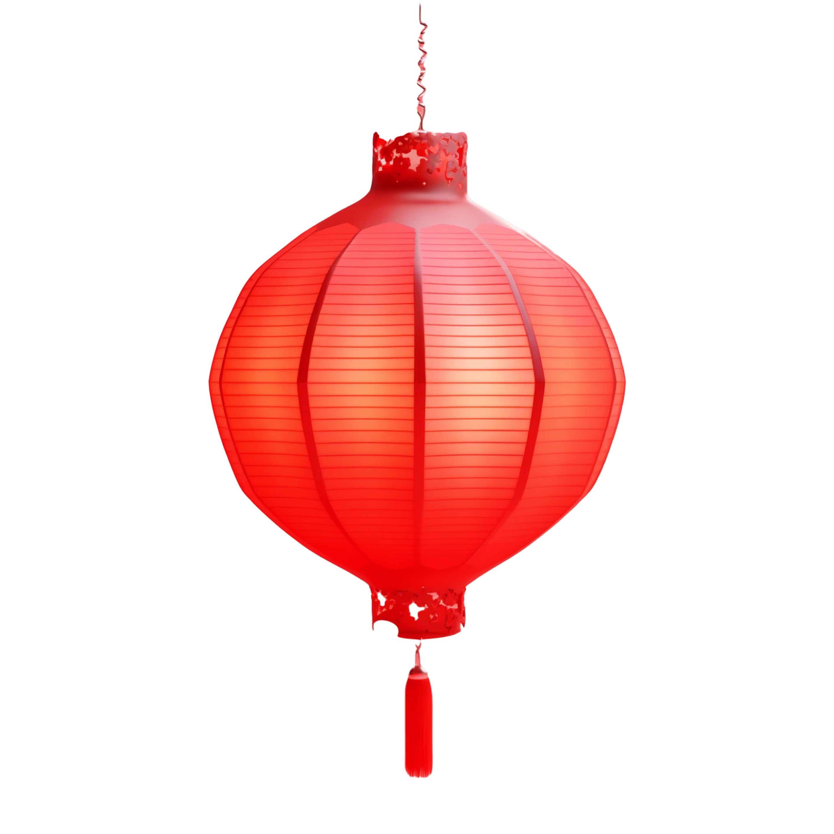 3D红灯笼春节插画