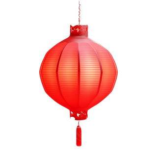 3D红灯笼春节插画