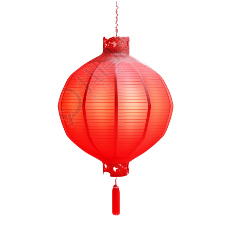 3D红灯笼春节插画