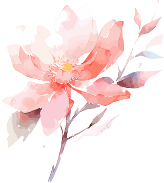 水彩花卉商业设计图形素材