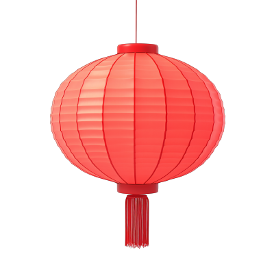 3D红灯笼透明背景插画