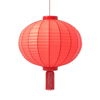 3D红灯笼透明背景插画