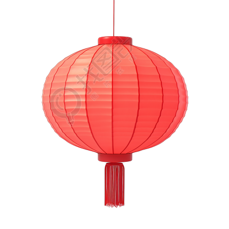 3D红灯笼透明背景插画