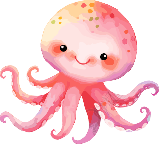 八爪鱼手绘插图