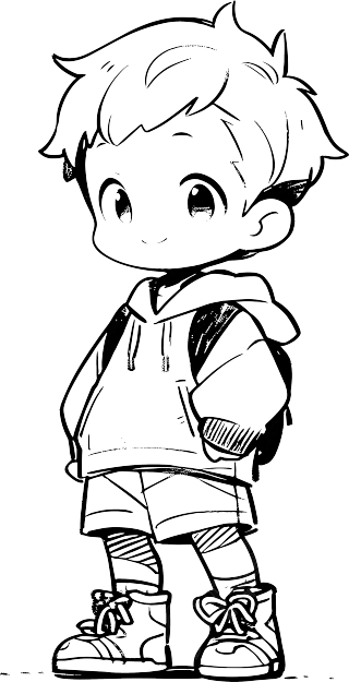 小男孩简笔画