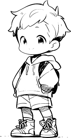 小男孩简笔画