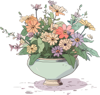 水彩花卉精致插图