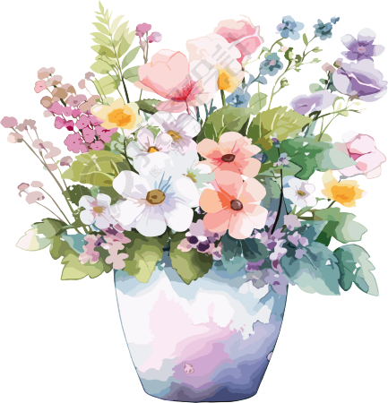 水彩花卉高清图形素材