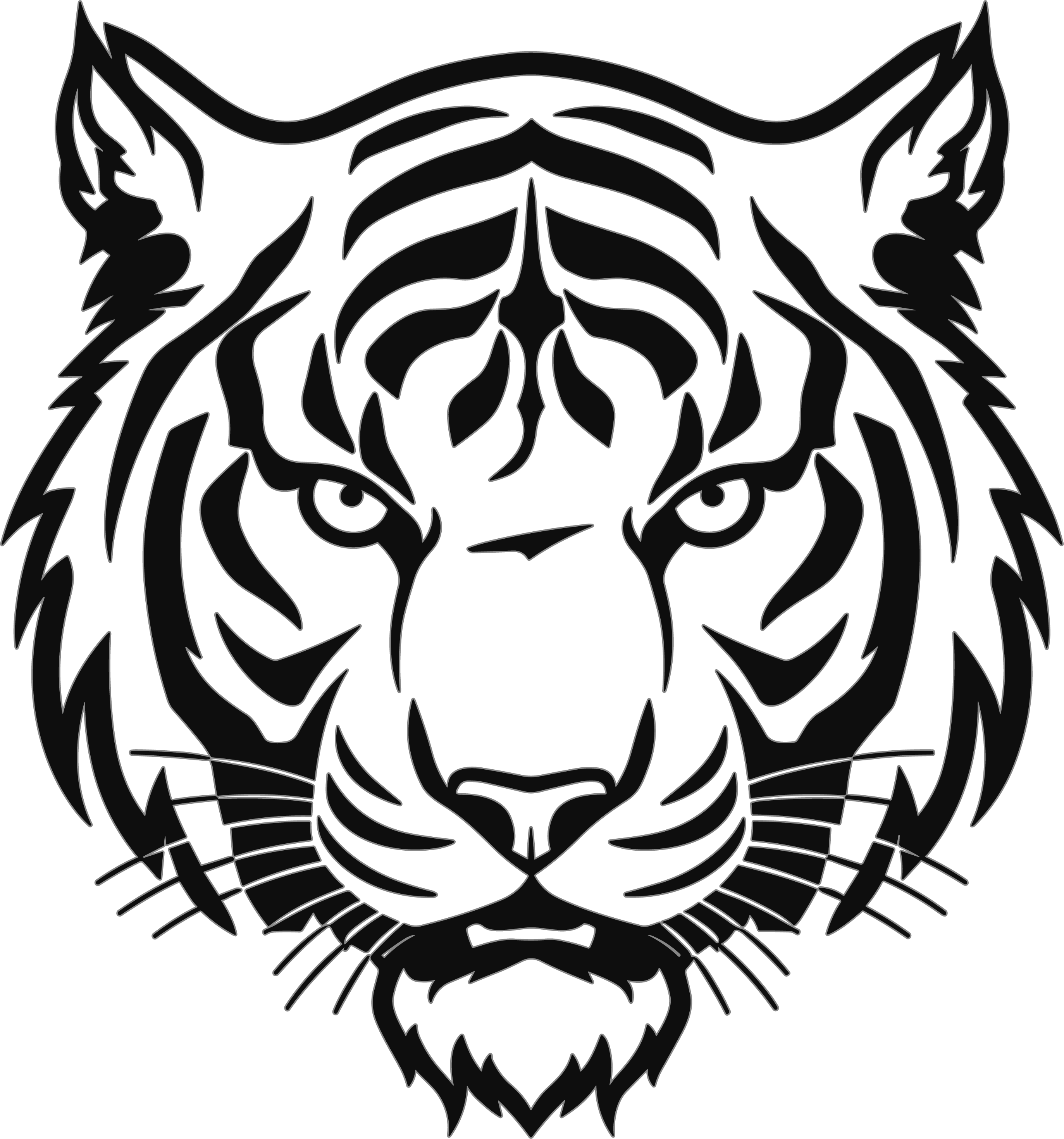 虎头简笔画