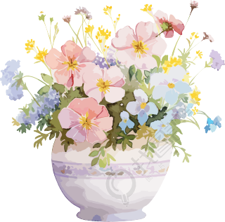 水彩花卉插画素材
