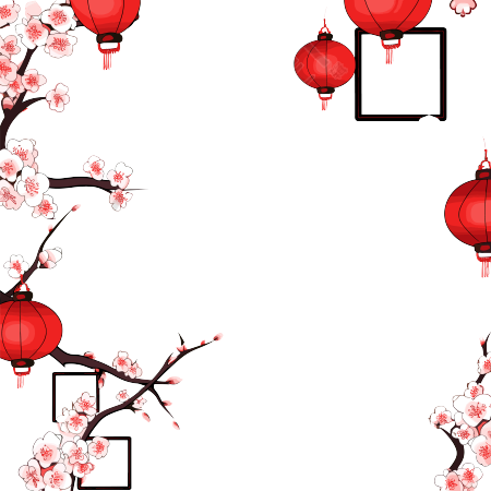 新年灯笼边框商业设计图形素材