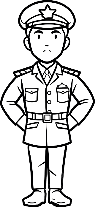 军人简笔画