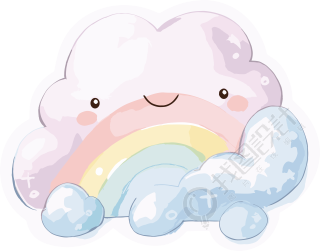 彩虹白云插图