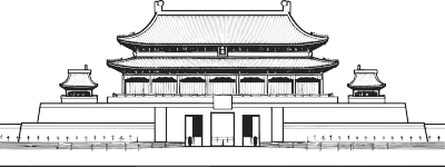天安门的简笔画