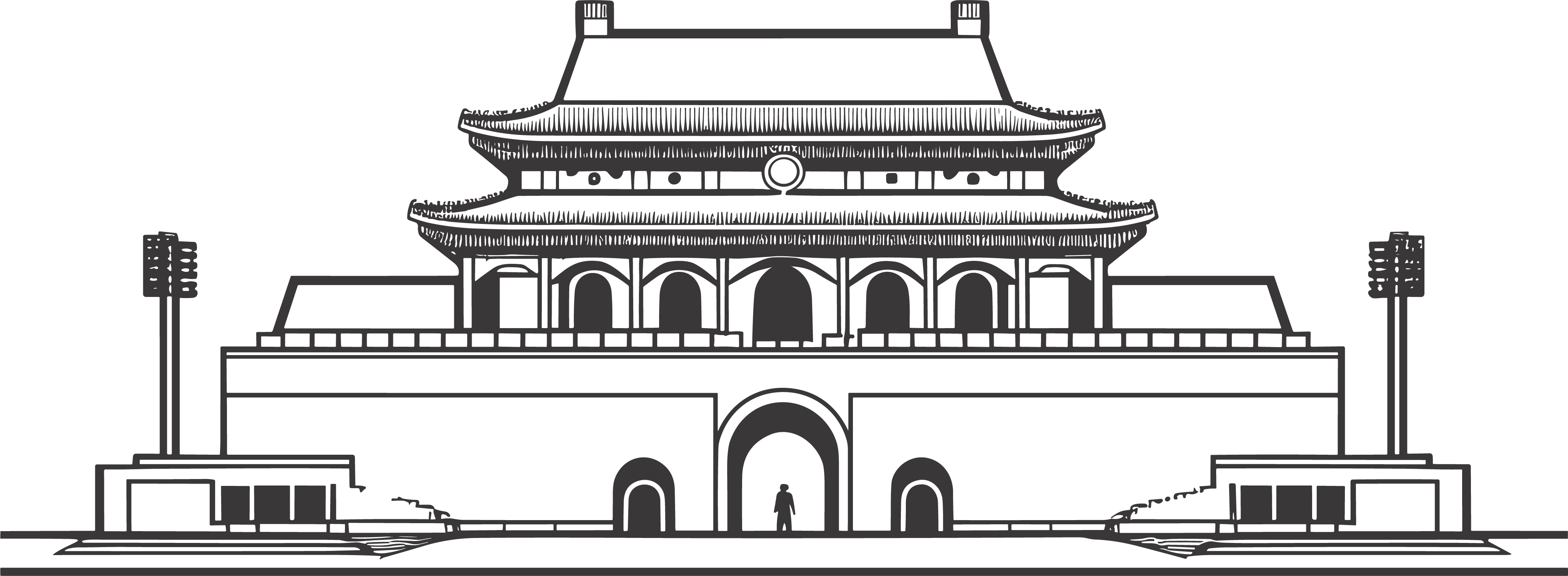 国庆节简笔画