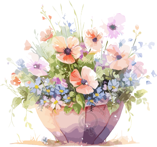 水彩花卉高清插图
