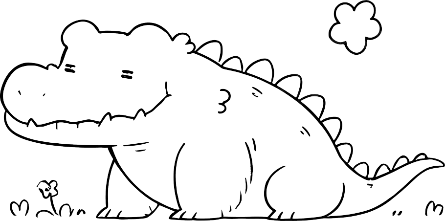 鳄鱼简笔画