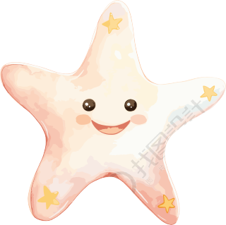 海星可爱手绘素材