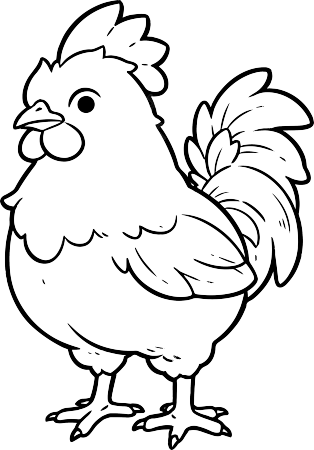 公鸡简笔画