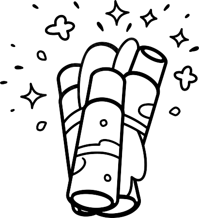 春节鞭炮简笔画