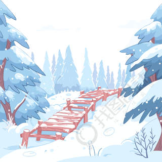 雪景图形创意设计元素