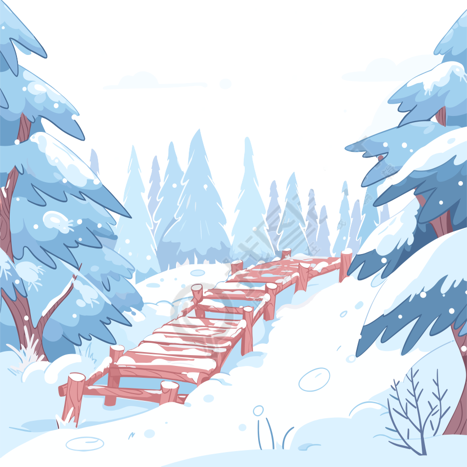 雪景图形创意设计元素