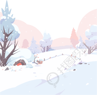 雪景高清PNG素材