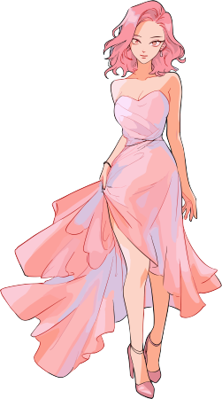 卡通美女插画图形素材