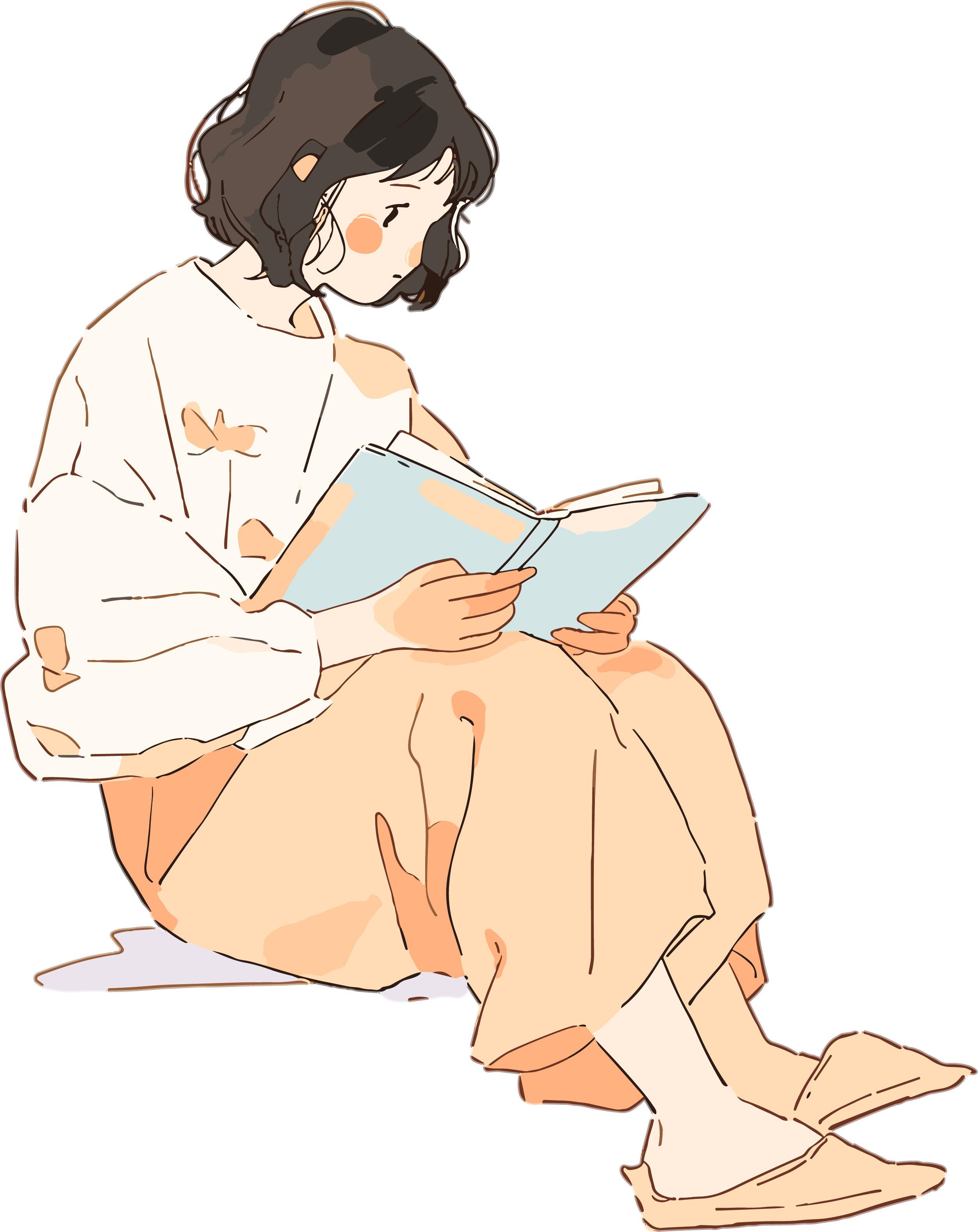 卡通读书高清图形素材