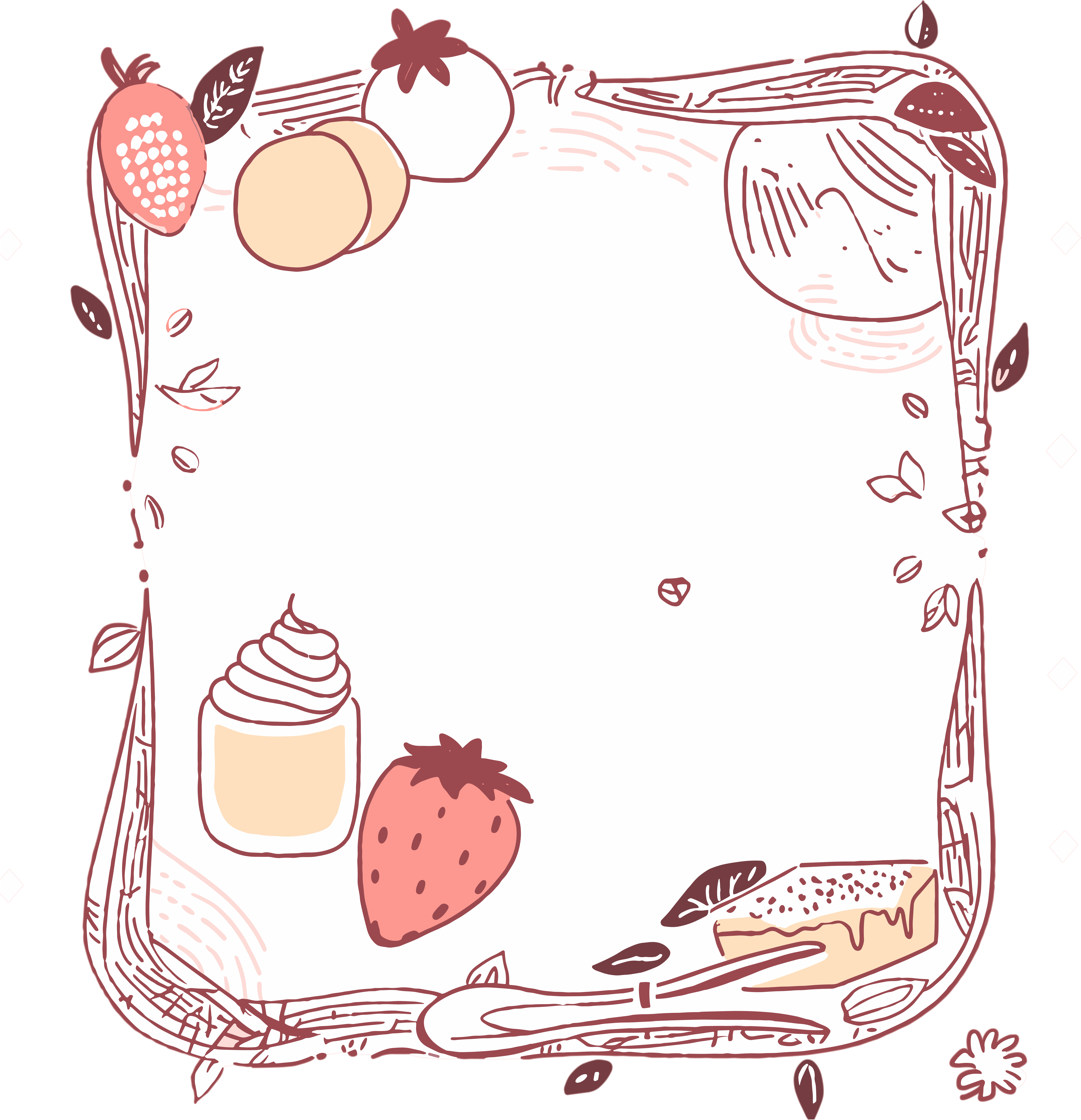 餐牌透明背景插画