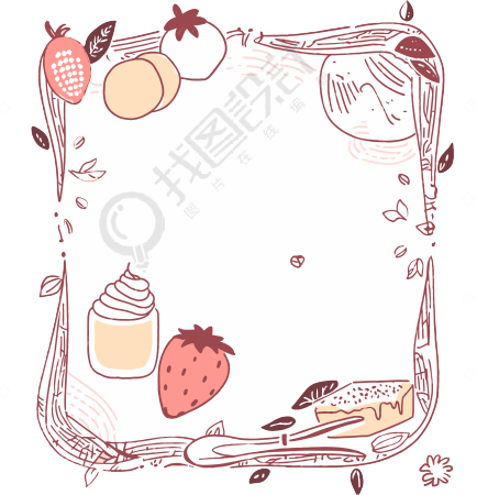 餐牌透明背景插画